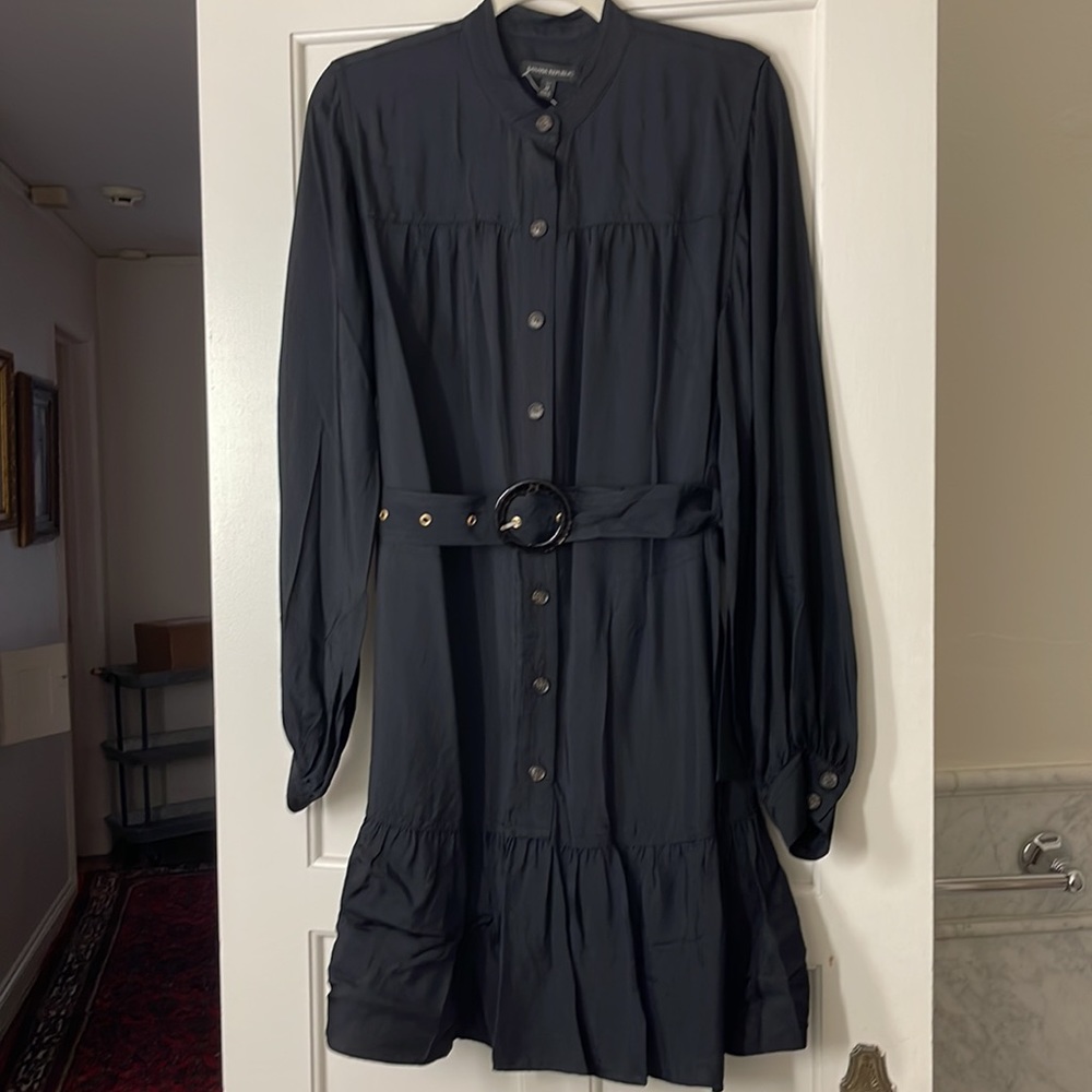 Banana Republic Tall Flounce-Hem Dress in Satin